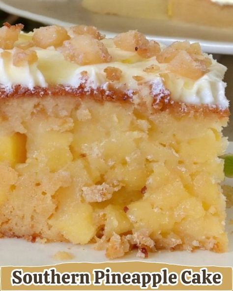 Recipes Epic Pineapple Cake Recipe, Recipes Southern, Pineapple Desserts, Martha Stewart Recipes, Coconut Frosting, Pineapple Recipes, Warm Cake, Delicious Cream, Rum Cake