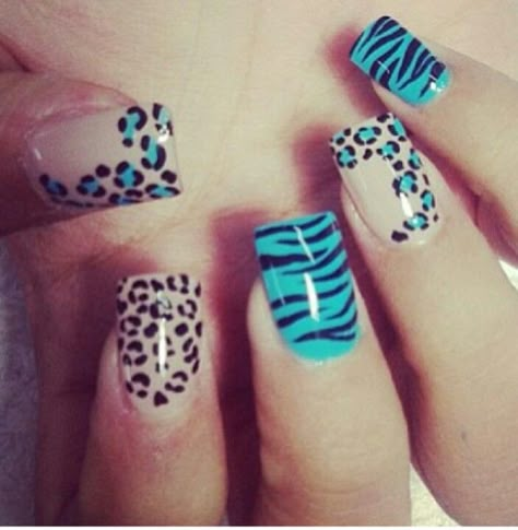 Cheetah Print Nails, Zebra Nails, Punk Nails, Duck Nails, Leopard Print Nails, Cute Spring Nails, Print Nails, Leopard Nails, Really Cute Nails