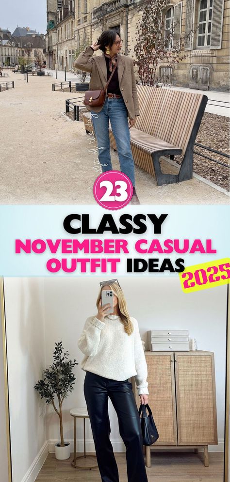 Stay on-trend with cute November casual outfits, perfect for chilly days. Discover cozy, stylish looks with layers and fall-friendly colors. Outfit Ideas 2024, Casual Outfit Ideas, Season Colors, Soft Knits, Casual Outfit, Casual Outfits, Outfit Ideas, Color