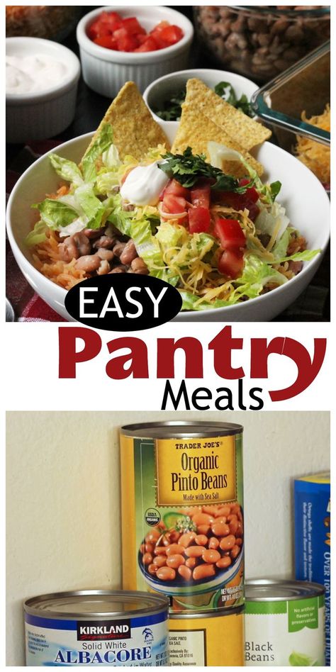 Pantry Meals, Pantry Recipes, Healthy Pantry, Tasty Dinner, Inexpensive Meals, Cheap Dinners, Cooking On A Budget, Frugal Meals, Meal Kit