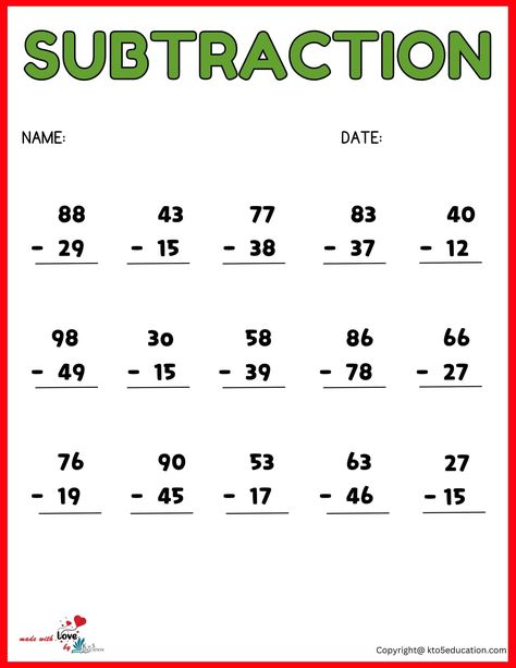 Subtraction Worksheet For 3rd Grade | FREE Download Three Digit Subtraction With Regrouping, Worksheet For 3rd Grade, Three Digit Subtraction, Two Digit Subtraction, 3 Digit Subtraction With Regrouping, Shape Anchor Chart, Subtraction With Regrouping Worksheets, Regrouping Addition, Worksheets 2nd Grade