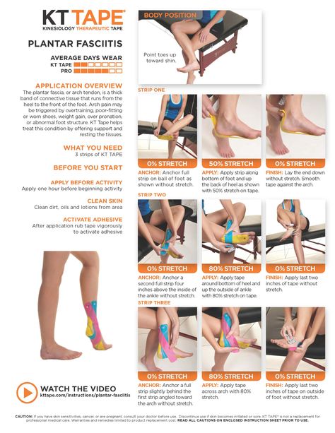 Learn the proper way to use KT Tape to help with plantar fasciitis at TheraTape. Our step by step guide demonstrates taping technique to improve muscle pain! Kt Tape Knee, Knee Meniscus, Knee Stability, K Tape, Kt Tape, Kinesio Taping, Kinesiology Taping, Knee Exercises, Sprained Ankle