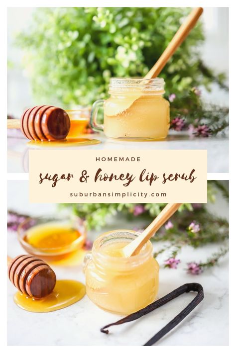 Diy Natural Lip Scrub, Honey And Sugar Lip Scrub, Lip Sugar Scrub Diy, Honey Lip Scrub Diy, Lip Scrub Diy Recipes, Diy Lush Lip Scrub, Sugar Lip Scrub Diy, Watermelon Lip Scrub, Honey Lip Scrub