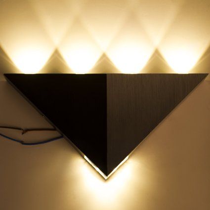 Lightess 5W Led Wall Sconce Lights Triangle Shape Decorative Lamp For Bathroom Vanity Lighting Easy Crown Molding, Balcony Lights, Lamp For Bathroom, Balcony Lighting, Corridor Lighting, Wall Lamp Design, Small Bathroom Vanities, Led Wall Lamp, Home Decor Lights