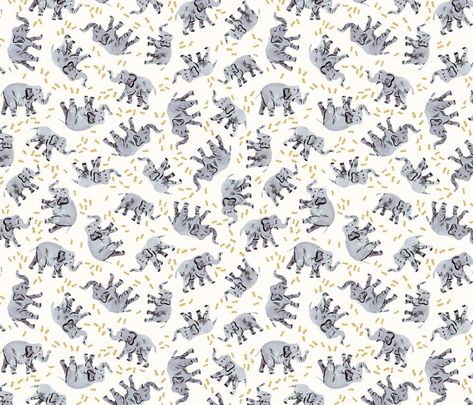 Custom fabric, wallpaper and gift wrap created at Spoonflower Baby Elephant Wallpaper, Scrapbook Sheets, Geometric Shapes Drawing, Miniature Wallpaper, Character Prints, Blue Flamingo, India Poster, The Elephant In The Room, Elephant Wallpaper