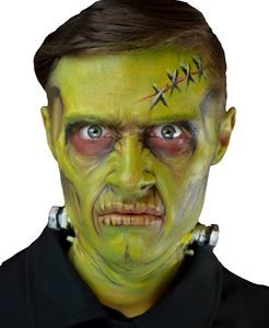 Deluxe Frankenstein FX Makeup Kit - 394274 | trendyhalloween.com Halloween Sfx Makeup, Green Zombie, Theater Makeup, Halloween Sfx, Scary Halloween Makeup, Monster Makeup, Pumpkin Festival, Easy Halloween Costume, Cool Autumn