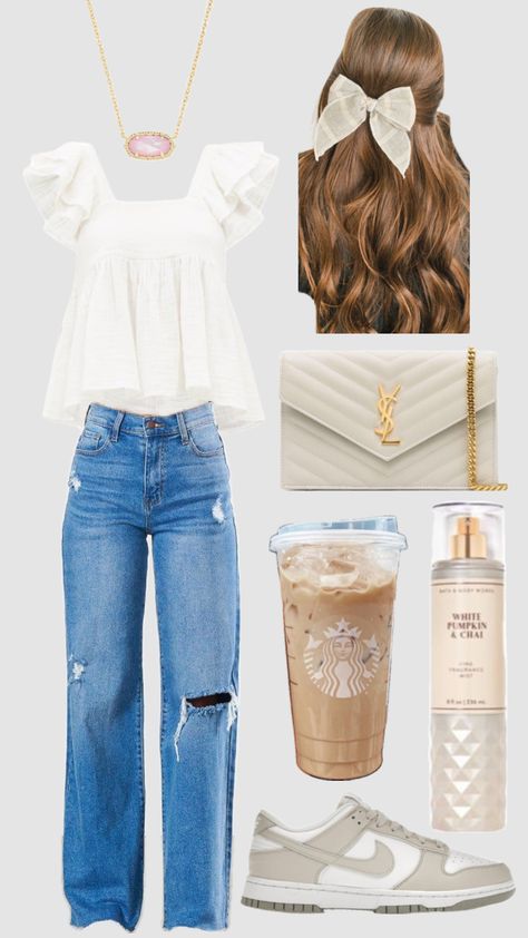 Cropped Top Outfits Summer, Sweet 16 Casual Outfit, Dressed Up Outfits For School, Nice Outfits For School Fancy, Teen Style Outfits, Teen Fashion Outfits 13-14 Girly, Outfit Ideas Summer Casual Jeans, Sixth Grade Outfits, Clothes Aesthetic Collage