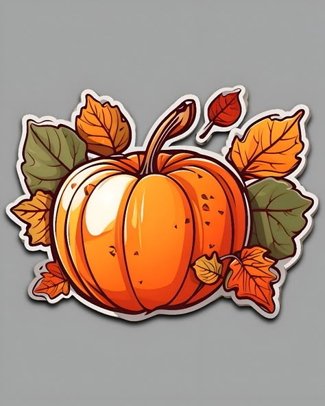 Fall Sticker Ideas, Halloween Digital Art, Fall Stickers, Pumpkin Stickers, Autumn Stickers, Scrapbook Stickers Printable, Autumn Crafts, Airbrush Art, Halloween Digital