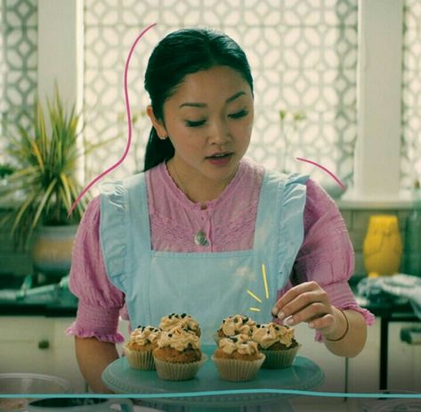 Lara Jean Covey, Cherry Turnovers, Peter Kavinsky, Jean Peters, Chocolate Peanut Butter Cupcakes, Cooking Aesthetic, Peanut Butter Cupcakes, Movies For Boys, Lana Condor