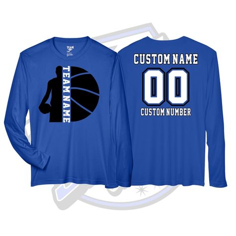 Custom Basketball Performance Long Sleeve Personalized Basketball Drifit Long Sleeve Custom Basketball Team Long Sleeve Pre Game, Personalized Basketball, Team Mascots, Custom Basketball, Dtf Printing, Basketball Team, Basketball Teams, Team Names, Team Spirit