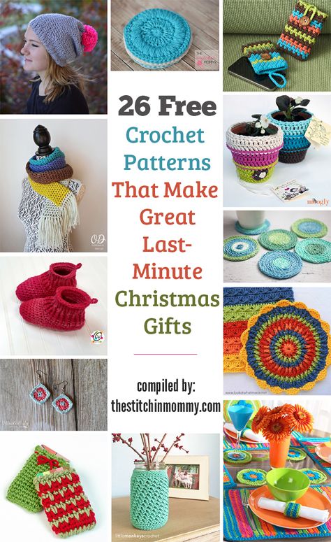 Quick Crochet For Craft Fair, Diy Gifts Last Minute, Quick Crochet Gifts, Crochet Christmas Gifts, Confection Au Crochet, Scrap Yarn, Stash Buster, Quick Crochet Patterns, Last Minute Christmas Gifts