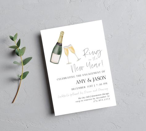 New Year Engagement Party, Engagement Party New Years Eve, Nye Engagement Party, Ring In The New Year Engagement Party, New Year’s Eve Engagement Party, New Years Eve Engagement Party, New Years Engagement Party, Engagement Evite, New Year’s Eve Save The Date