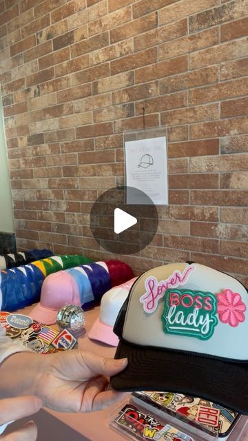 SOCAL THREADS BOUTIQUE 🌴 on Instagram: "Come build a custom hat with us @socalthreadsboutique 🧢🧢 in store or book event with friends. We are the first trucker hat bar in Bay City & Midland Boutiques get yours here first! 🙌🏻🙌🏻

1) pick a hat
2) choose patches 
3) design the look 
4) tag us in your photos with your new SoCal Hat 

🧢🌴🫶✔️

#truckerhats #truckerhatcustom #truckerhatbar #truckerhat #socalstyle #socalthreads #socalthreadsboutique #shopsmall #baycity" Trucker Hat Bar Ideas, Trucker Hat Bar Display Ideas, Trucker Hat Bar, Socal Style, Book Event, Hat Bar, Custom Trucker Hats, Bar Set Up, Bay City