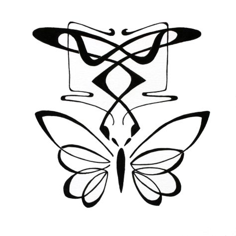 Art Nouveau Butterfly by SilverWingsButterfly Art Nouveau Tattoo Design, Dragonfly Art Deco, Art Nouveau Butterfly, Butterfly Wings Art, Butterfly Name Tattoo, Art Deco Tattoo, Art Nouveau Tattoo, Butterfly Tattoo On Shoulder, Butterfly Back Tattoo