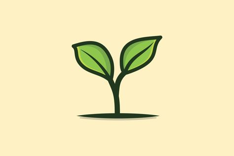 Seedling Green Plant vector illustration. Nature object icon concept. Green tree growth eco concept vector design. Seeds sprout in ground. Sprout, plant, tree growing agriculture icons. Garden Vector Illustration, Seed Growing Illustration, Sprout Illustration, Seed Illustration, Plant Symbol, Logo Silhouette, Tree Growth, Tree Growing, Illustration Nature