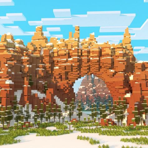 Minecraft Desert Landscape, Mesa Minecraft Builds, Minecraft Terrain Ideas, Minecraft Mesa Build, Minecraft Landscape Ideas, Terraforming Minecraft, Minecraft Terraforming, Minecraft Terrain, Minecraft Biome