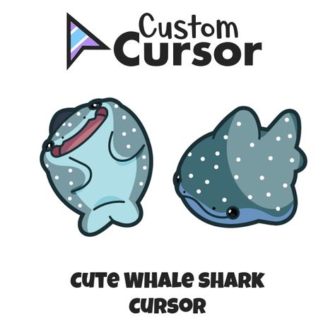 This smiling whale shark or Rhincodon typus is a slow-moving, filter-feeding carpet shark, which is the largest known extant fish species. Even though this shark is big, don't be afraid... Custom Cursor is #1 for cursors! Cute Whale Shark, Whale Shark Pfp, Cute Cursor, Whale Shark Aesthetic, Shark Images, Fnaf Crafts, Cute Whales, Cute Shark, Whale Shark