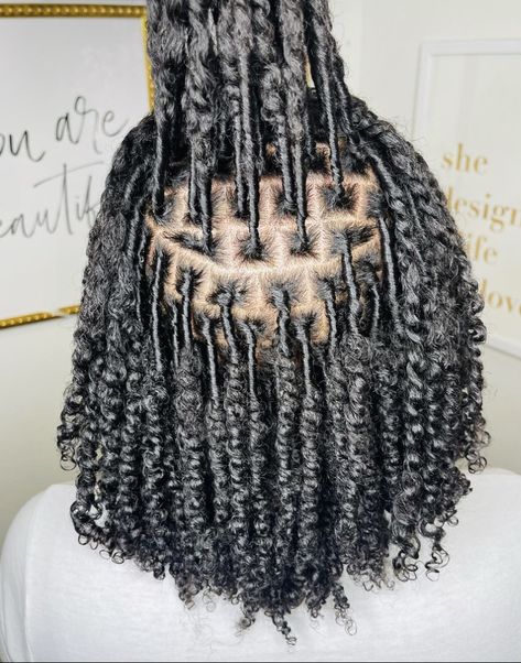 Finger Coils Black Woman, Locs On Real Hair, Starter Loc Inspo Black Women, Curly Starter Locs Black Women, Bohemian Starter Locs, Locs Styles For Long Hair, Comb Twist Hairstyles Natural Hair Women, Finger Coils Locs, Two Strand Twist Starter Locs Long Hair