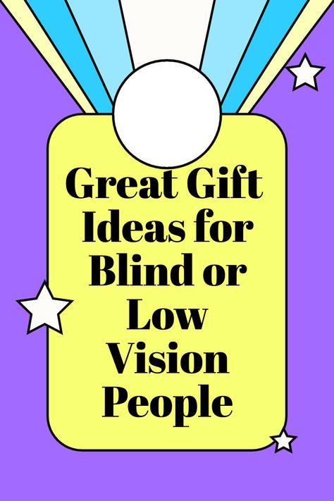 Gifts For Blind Children, Gift For Blind Person, Gifts For Blind People, Activities For Blind Children, Vision Notebook, Blind Person, Low Vision Aids, Special Abilities, Visual Impairment