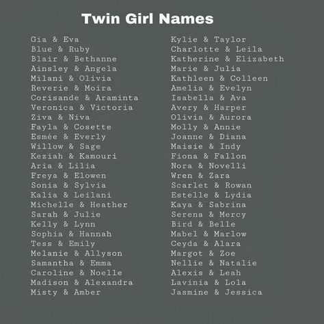 Names And Their Meanings Unique, Twin Names Ideas, Sapphic Names, Rare Female Names With Meanings, Vintage Girl Names Aesthetic, Names For Twin Sisters, Twin Names Girl And Girl, Fantasy Twin Names, Cute Names With Meanings