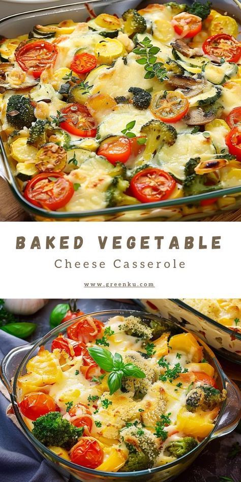 Baked Vegetable and Cheese Casserole Ingredients: 1 broccoli Salt 2 tablespoons milk (for broccoli) 400 g cauliflower 2 tablespoons milk (for cauliflower) 1 onion 1 carrot 1 clove garlic Mushrooms #BakedVeggie #Casserole Vegetarian Casserole Recipes, Cauliflower And Broccoli, Vegetable Side Dishes Healthy, Vegetable Casserole Recipes, Vegetarian Casserole, Veggie Casserole, Baked Veggies, Vegetable Casserole, Veggie Delight