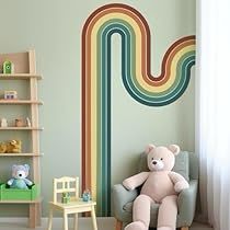 Rainbow Boys Room, Rainbow Room Decor, Pastel Rainbow Wall, Decal Wallpaper, Bedroom Cartoon, Wall Decor Colorful, Wallpaper For Kids, Rainbow Wall Decal, Rainbow Road