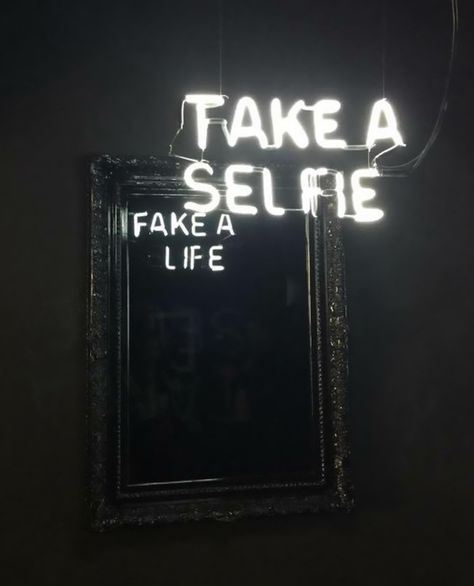 Fake Life, Take A Selfie, Socrates, Neon Art, Fun Quotes Funny, Neon Lighting, Neon Sign, Wise Words, Hand Lettering