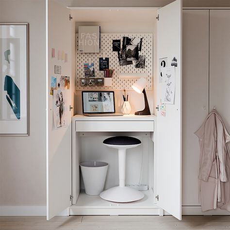 Ikea Micke Desk, Ikea Small Spaces, Ikea Micke, Micke Desk, Corner Desks, Ikea Wall, Small Workspace, Workspace Ideas, Ikea Catalog