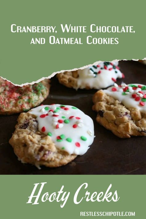 Hooty Creek Cookies, Chewy Oatmeal Cookies, Hot Fudge Cake, Cranberry Oatmeal, Salted Caramel Pretzels, Cranberry White Chocolate, Chocolate Chip Shortbread Cookies, Xmas Recipes, Hot Chocolate Fudge