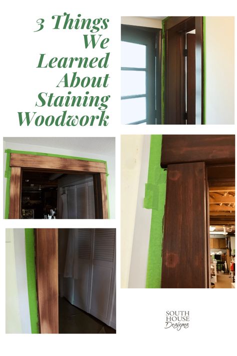 Staining Trim Darker, Staining Window Trim Wood, Restaining Wood Trim, Staining Wood Trim, Staining Trim, Stained Window Trim, Stained Trim Interior, Stained Wood Trim, Craftsman Trim