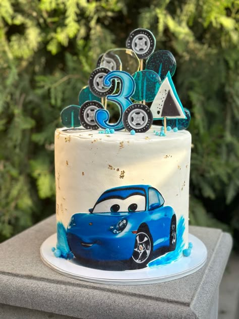 Car cake, blue cake Car Themed Cakes Boys, Blue Car Cake, Car Cake Design For Boys, Car Theme Cake Boys, Cake Design For Boys, Birthday Cake For Son, Car Cakes For Boys, Cars Cake Design, Cake For Boy