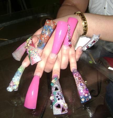 I can not wait for this day!  We are going to look fabulous. Ugliest Nails, What Are Acrylic Nails, Ugly Nails, Flare Nails, Fail Nails, Bad Nails, Crazy Nail Designs, Long Fingernails, Crazy Nail Art