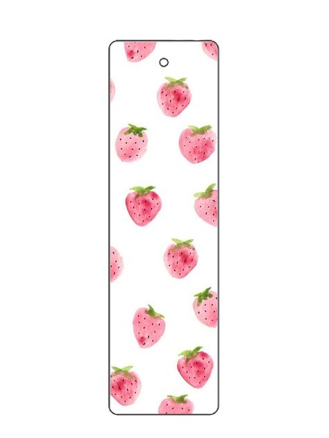 Cute Bookmarks Printable Aesthetic, Nana Bookmark, Book Marks To Print, Bookmark Printable Aesthetic, Cute Bookmarks Printable, Bookmark To Print, Bookmark Background, Printable Bookmarks Aesthetic, Strawberry Bookmark