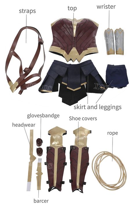 Wonderwomen Costume, Funny Women Costumes, Wonder Woman Costume Diy, League Cosplay, Wonder Woman Diy, Wonder Woman Accessories, Prince Cosplay, Costumes For Work, Mode Steampunk