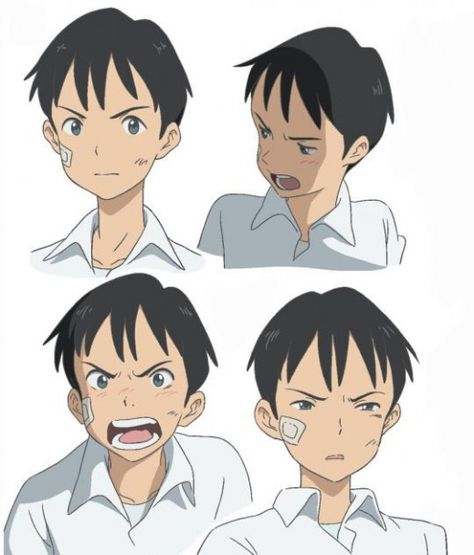 Typhoon Noruda by Studio Colorido directed by Yojiro Arai #animationstudio #animation #studio #expression #sheet Yojiro Arai, 심플한 그림, Manga Drawing Tutorials, Studio Ghibli Art, Anime Expressions, 캐릭터 드로잉, Drawing Expressions, Ghibli Art, Animated Drawings