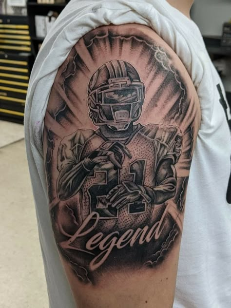 American Football Tattoo, Nfl Tattoo, Football Tattoo, Brian Dawkins, Electric Skillet, Men Tattoo, Wicked Tattoos, Skillet Recipes, American Football Players