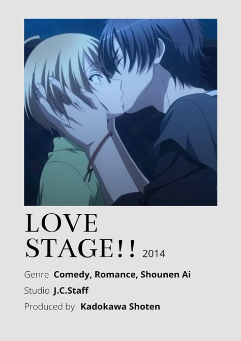 Love Stage Anime, Romance Anime List, Anime Minimalist Poster, Anime Websites, Anime Name, Poster Information, Shojo Anime, Love Stage, Japanese Animated Movies