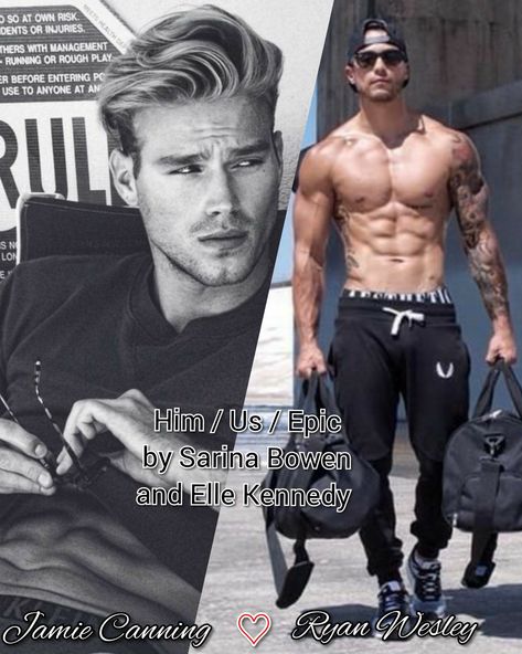 Wes & Jamie ♡ Him/Us/Epic by Sarina Bowen & Elle Kennedy Wes And Jamie Him Fanart, Sarina Bowen Him, Wes And Jamie Him, Him Sarina Bowen Aesthetic, Him Sarina Bowen, Sarina Bowen, Hockey Romance, Gay Romance Books, Book Fanart