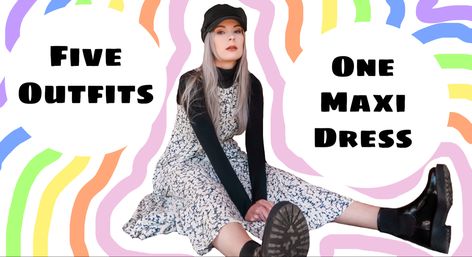 Styling A Maxi Dress, Style A Maxi Dress, How To Style A Maxi Dress, 5 Outfits, My Outfit, Large Dress, How To Style, Blonde, Maxi Dress