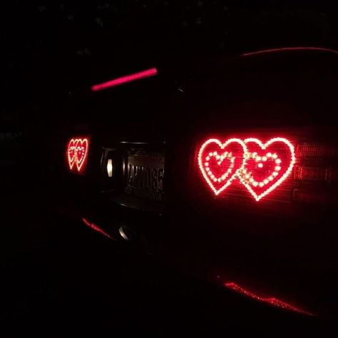 Red Supra Aesthetic, Car Love Aesthetic, I Love Cars Pfp, Car With Heart Lights, Jdm Car Accessories, Red Spotify Playlist Covers, Heart Taillights, Cars Widgets, Heart Headlights