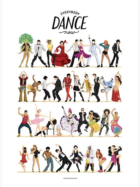 Everybody Dance Now, Modern Framed Art, Dance Poster, Pop Art Posters, Pulp Fiction, Wall Art Pictures, Posters And Prints, Music Poster, Cartoon Styles