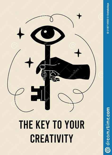 Key Illustration Graphic Design, Lock Graphic Design, Key Graphic Design, Keys Illustration, Key Illustration, Creativity Illustration, Brain Drawing, Barber Logo, Typography Ideas