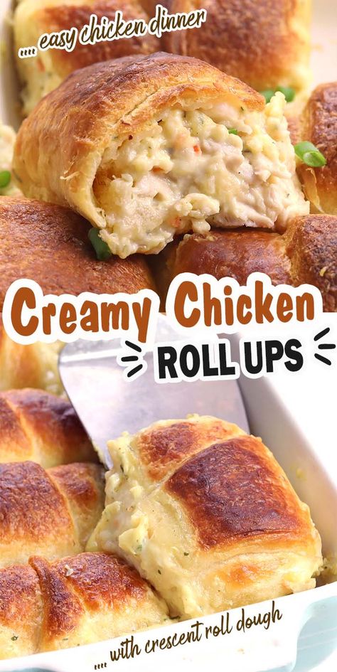 Creamy Chicken Roll Ups - Cakescottage Creamy Chicken Rolls, Chicken Pasta Roll Ups, Creamy Chicken Roll Ups, Baked Roll Ups, Easy Chicken Roll Ups Crescent, Southwest Chicken Roll Ups, Hand Sandwiches, Chicken Rollups, Chicken Crescent Rolls