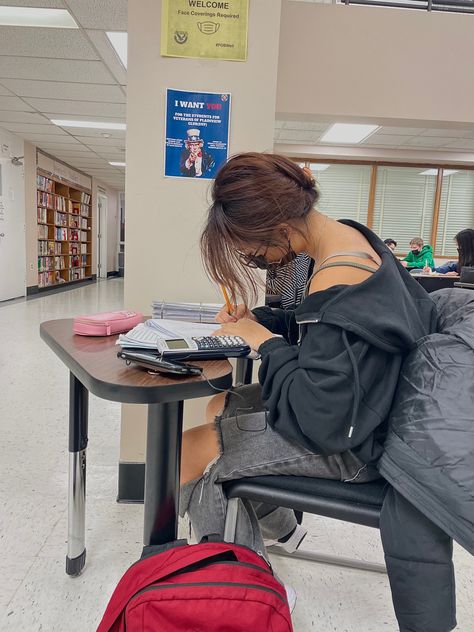 #highschool #schooloutfits #study #studymotivation #loner #studying Loner Aesthetic, School Makeup, Study Planner, Math Resources, Hairstyles For School, School Outfit, Study Motivation, At School, Study Tips