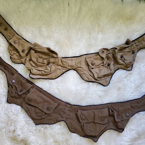 Only One Available,Never Used But Sat In Closet For Years Why The Rust On Metal. Color Brown. Utility Belt Fashion, Utility Belt Outfit, Cubone Cosplay, Off White Industrial Belt, Red Wine Dress, Adventure Core, Festival Belt, Upcycle Clothes Diy, Wine Dress