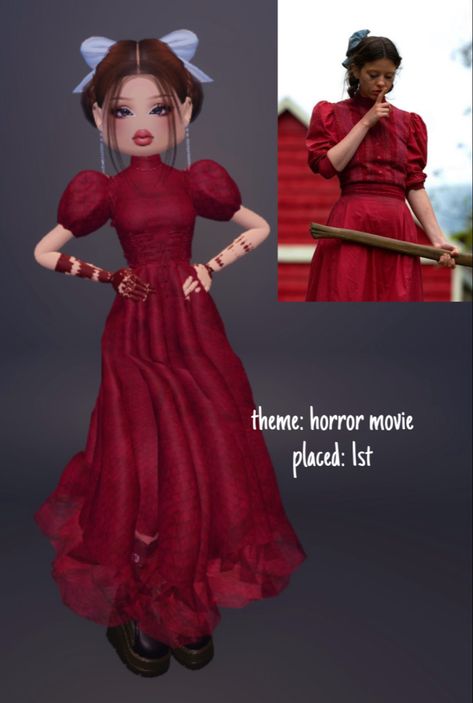 dress to impress, no vip, horror, horror movie, pearl, dti, roblox, roblox game Dress To Impress Theme Marionettes, Pearl Dti Outfit, Horror Movie Characters Female, Freddy Krueger Dress To Impress, Game Characters Dress To Impress, Dress To Impress Outfits Roblox Game Valentines Heartbreak Theme, Movie Primere Dress To Impress, Horror Movie Dress To Impress Non Vip, Trouble Maker Dress To Impress