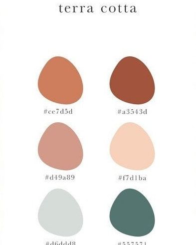 @bohokids1 on Instagram: “Terra cotta colour palette.. yes please..!!” Terra Cotta Guest Room, Terra Cotta Pink Color Palettes, Tera Cotta Bathroom, Terra Cotta And Teal Bedroom, Terra Cotta Colour Palette, Terra Cota Color Palette, Light Terra Cotta Paint Color, Terra Cotta Aesthetic, Terra Cotta Nursery