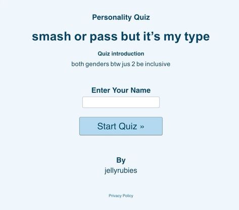 Smash or pass but my type Smash Or Pass Quiz, Smash Or Pass Guys, Girl Test, What Animal Are You, Daily Life Hacks, Smash Or Pass, Quiz Me, Quizzes For Fun, Losing Faith In Humanity