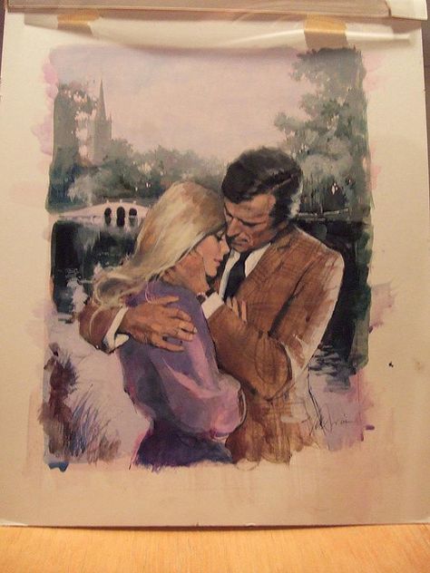 Original of book cover Illustrated by Will Davies Harlequin Romance Year unknown Book Covers Printable, 50s Love, Romance Arte, Romance Covers Art, Harlequin Romance, Mother Art, Romance Book Covers, Romance Art, Vintage Romance