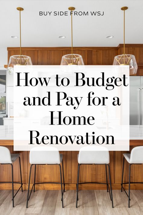 How to Budget and Pay for a Home Renovation. Pictured: kitchen island with bar stools. How To Refinance Car Loan, Refinance Car Loan, Home Renovation Loan, Pay Mortgage Faster, Types Of Mortgage Loans, Paying Off Mortgage Faster, Refinance Mortgage, Home Improvement Loans, Kitchen Refresh